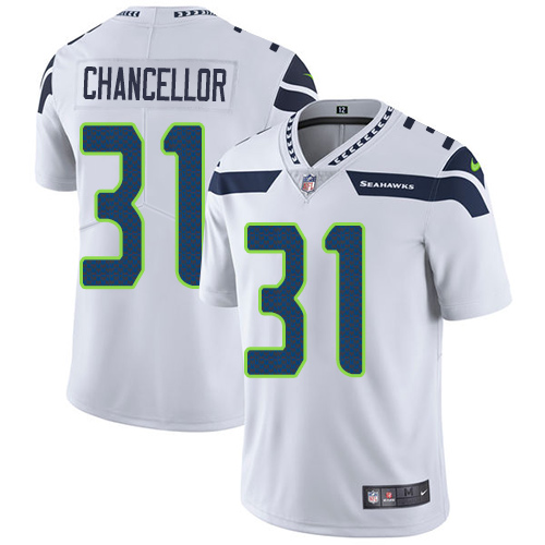 Nike Seahawks #31 Kam Chancellor White Men's Stitched NFL Vapor Untouchable Limited Jersey - Click Image to Close